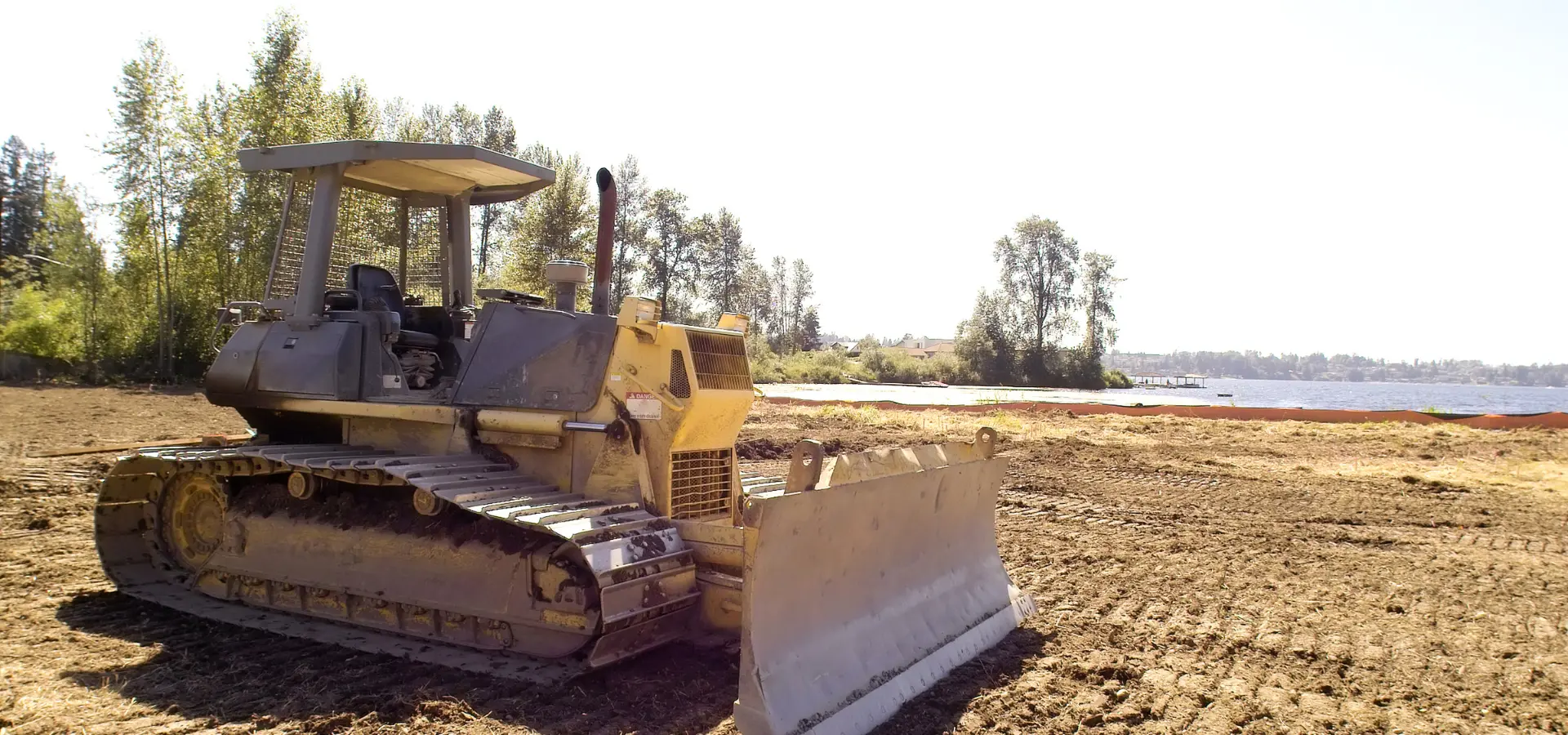 Bulldozer on worksite